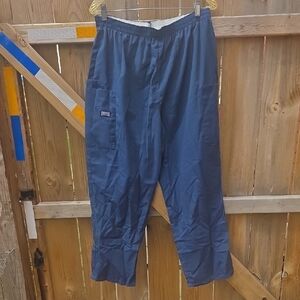 Cherokee Navy Cargo Work Pants with Elastic Waist